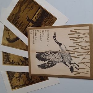 Vintage Etched Gold Foil Prints